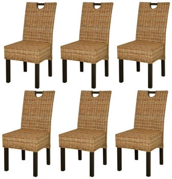 vidaXL Esszimmerstühle 6 Stk. Kubu-Rattan Mangoholz (274361XL) vidaXL Esszimmerstühle 6 Stk. Kubu-Rattan Mangoholz (274361XL)