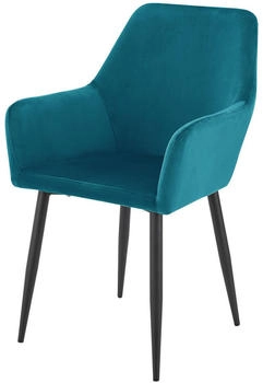en.casa [ ] Esszimmerstuhl Türkis Metall 57x86x56 cm Esszimmer Esszimmerstühle Vierfußstühle (800000416332)