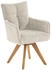 set one by Musterring Tucson Armlehnstuhl mit Drehfunktion und 2 Gestellvarianten - Chenille Perfekt Harmony creme - Stativgestell Eiche massiv grau natur (001475009305)