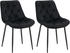 CLP CLP Stuhl Schwarz Textil 52x84x59 cm Esszimmer Esszimmerstühle Vierfußstühle (326715)