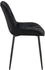 CLP CLP Stuhl Schwarz Textil 52x84x59 cm Esszimmer Esszimmerstühle Vierfußstühle (326715)
