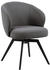 Mid.you Armlehnstuhl Grau Schwarz Textil eckig 58.5x80x60 cm FSC Mix Sitzfläche 360° drehbar automatische Rückholfunktion (001749063002)