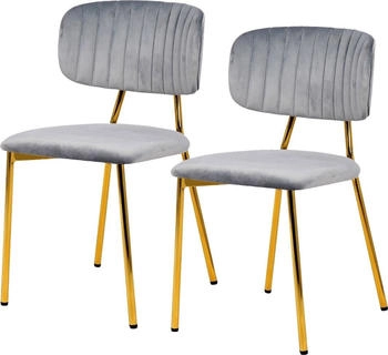 Kayoom Stuhl Giselle 125 2er-Set Grau (2AXIL-GRY)