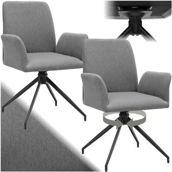 TecTake Armlehnstuhl Anthrazit Kunststoff Pappel 55.5x87x58 cm (800001001529)