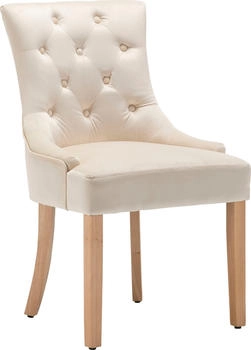 Leonique Möbilia Stuhl 2er-Set Samt Creme (30020000)
