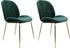 Kayoom Stuhl-Set Grün Messing Metall Kunststoff 47x90x59 cm (VNI1P)