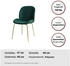 Kayoom Stuhl-Set Grün Messing Metall Kunststoff 47x90x59 cm (VNI1P)