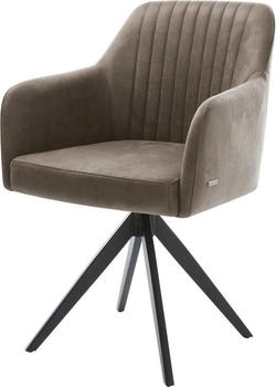 DeLife Esszimmerstuhl Greg-Flex Mikrofaser (13560) schwarz/taupe