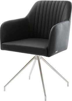 DeLife Esszimmerstuhl Greg-Flex Echt-Leder (23326) schwarz