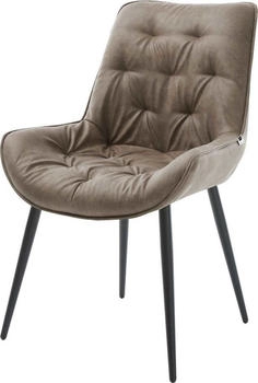 DeLife Esszimmerstuhl Taimi-Flex Mikrofaser (20874) schwarz/taupe