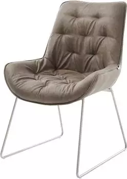 DeLife Esszimmerstuhl Taimi-Flex Mikrofaser (20562) taupe