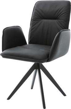 DeLife Esszimmerstuhl Vinja-Flex Echt-Leder (23157) schwarz