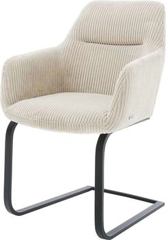 DeLife Freischwinger Pejo-Flex (35023) schwarz/beige