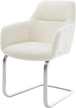 DeLife Freischwinger Pejo-Flex Bouclé (35077) weiß