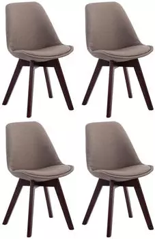 CLP 4er Set Besucherst&uuml;hle Borneo V2 Stoff