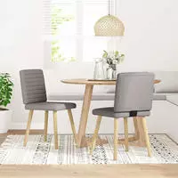 vidaXL Esszimmerst&uuml;hle 2 Stk. Taupe Stoff
