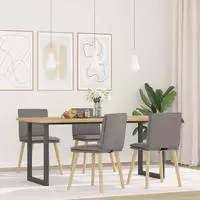 vidaXL Esszimmerst&uuml;hle 4 Stk. Taupe Stoff