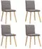 vidaXL Esszimmerstühle 4 STK. Taupe Stoff, Essstuhl, Küchenstuhl, Akzentstuhl, Stuhl, Wohnzimmerstuhl, Beistellstuhl, Restaurantstuhl, Stoffstuhl (3315361)