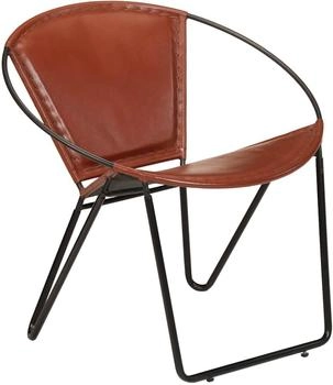 vidaXL Relaxstuhl Echtleder Vintage Braun Sessel Leder Stuhl Wohnzimmerstuhl (246367)