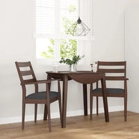vidaXL Esszimmerst&uuml;hle mit Kissen 2 Stk. Braun Massivholz Gummibaum