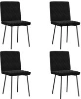 vidaXL Esszimmerst&uuml;hle 4 Stk. Schwarz Samt