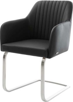 DeLife Freischwinger Greg-Flex Echt-Leder (23281) schwarz