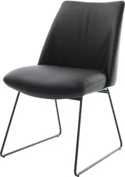 DeLife Esszimmerstuhl Elso-Flex Echt-Leder (37539) schwarz