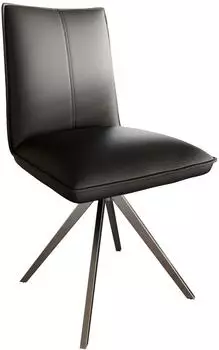 DeLife Esszimmerstuhl Lelio-Flex Echt-Leder (33862) schwarz