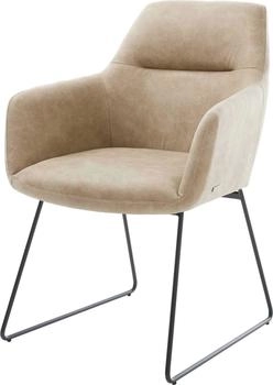 DeLife Esszimmerstuhl Pejo-Flex Mikrofaser (20577) schwarz/beige