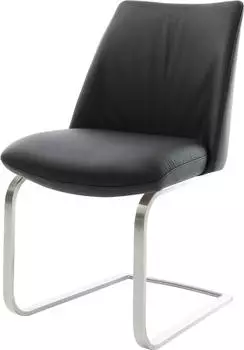 DeLife Freischwinger Elso-Flex Echt-Leder (37548) schwarz