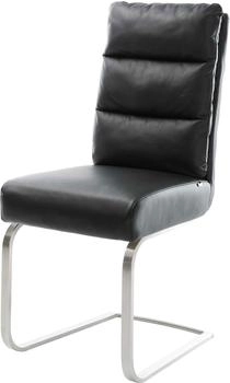 DeLife Freischwinger Pela-Flex Echt-Leder (23781) schwarz