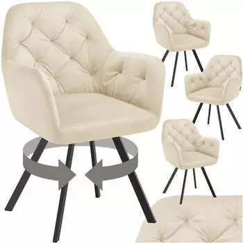 TecTake Lucia creme 4er Set