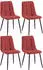 CLP Tilde Esszimmerstuhl Cord Bordeauxrot, 4er Set (327132)