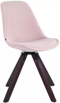 CLP Troyes Esszimmerstuhl Samt, drehbar, Walnuss/Pink (312169)