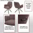 MCW Esszimmerstuhl H71 Stoff/Textil, Stahl, braun (MCW-H71)