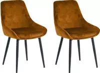 SIT Polsterstuhl (Set) 2 Stk.glamour&ouml;ser Bezug in Samtoptik