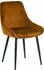 SIT Polsterstuhl 2er-Set Samtbezug gelb, Metallbeine schwarz (02406-23)