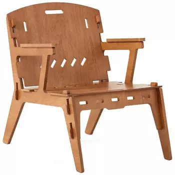 SoBuy HFST02 Kinderstuhl mit R&uuml;cklehne Sitzh&ouml;he 35cm Braun (HFST02-BR)