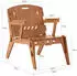 SoBuy HFST02 Kinderstuhl mit Rücklehne Sitzhöhe 35cm Braun (HFST02-BR)