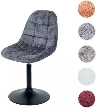Mendler HWC-A60 Drehstuhl Chenille 465g/m&sup2; dunkelgrau (108894)