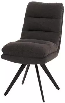 MCW MCW-G66 Esszimmerstuhl drehbar Boucl&eacute; Stoff, dunkelgrau (94175)