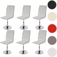 Mendler 6er-Set Esszimmerstuhl HWC-C41, Stuhl K&uuml;chenstuhl, h&ouml;henverstellbar