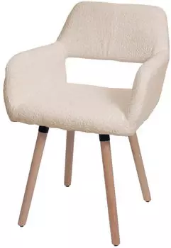 MCW MCW-A50 II Esszimmerstuhl Boucl&eacute; 450g/m&sup2; beige (94708)