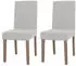 MCW Littau Esszimmerstuhl Bouclé, 2er-Set, Creme, Holzbeine natur