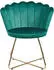 SalesFever Muschelstuhl 2er Set Polyester Grün/Gold (369234)