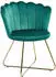 SalesFever Muschelstuhl 2er Set Polyester Grün/Gold (369234)