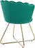 SalesFever Muschelstuhl 2er Set Polyester Grün/Gold (369234)