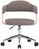 vidaXL Drehbare Esszimmerstühle 4er-Set Taupe Bugholz und Stoff (3054906)