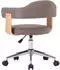 vidaXL Drehbare Esszimmerstühle 4er-Set Taupe Bugholz und Stoff (3054906)