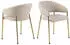 ebuy24 Ann Armlehnstuhl gepolstert, Beige/Gold